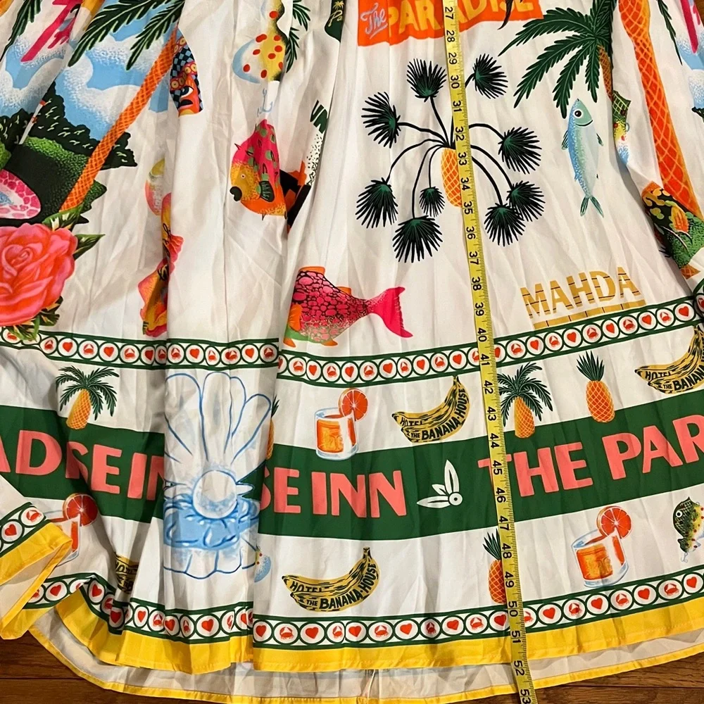 Cute Tropical Novelty Print Sleeveless Maxi Dress 🦀 - Picture 13 of 16